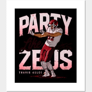 Travis Kelce Kansas City Zeus Party Posters and Art